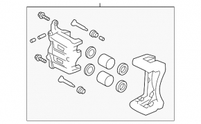 Front left caliper assembly Infiniti Q50 14-24