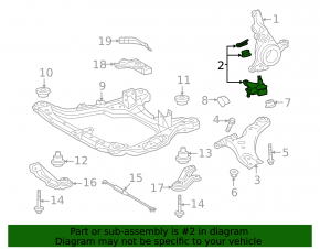 Ball joint right Toyota Highlander 14-19