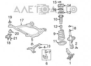 Lower front left control arm for Toyota Sienna 2010-2011
