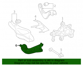Rear right longitudinal control arm Lexus NX 22-25