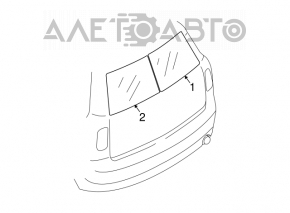 Rear glass left trunk door Mini Cooper Clubman R55 07-14 scratches