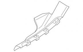 Door sill trim inner rear left BMW 5 G30 17-23 black