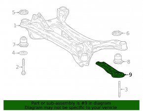 Rear subframe lug, rear right, Toyota Camry v70 18-24 FWD