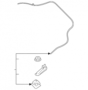 Subaru Outback 20- Hood Release Cable with Handle