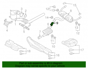 Muffler clamp VW Atlas 18- 3.6
