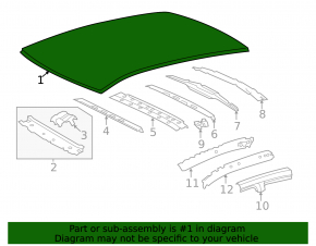 Metal roof for Toyota Avalon 13-18 without sunroof