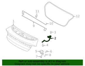 Left trunk lid hinge for Kia K5 21-24