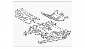 Left driver's seat runner for Toyota Camry v70 18-24 electric, without frame