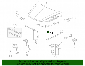 Hood bumper left Honda Clarity 18-21 usa