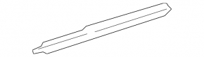 Molding door-glass central rear left Lexus ES350 07-12 chrome