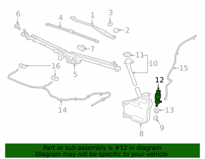 Buick Encore 20-22 Windshield Washer Motor