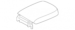 Armrest Kia Sorento 21-25 HEV, PHEV leather gray