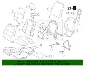 Lexus ES300h ES350 13-18 Passenger Seat Back Blower