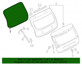 Nissan Murano z52 15-24 trunk door rubber seal