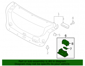 Left trunk lid license plate light for Kia Optima 16-20