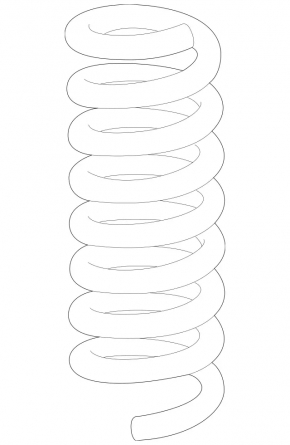 Rear left spring Mercedes C-class W205 15-21 stiffness 1 green, 1 gray