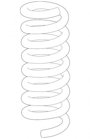 Rear left spring Mercedes C-class W205 15-21 stiffness 1 green, 1 gray