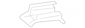 Mercedes GLC 16-22 black front right driver's seat runner cover
