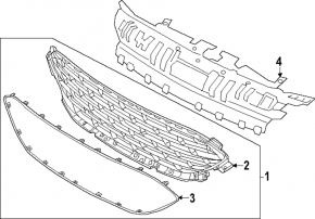 Radiator grill grill Ford Escape MK4 20-22 mesh black mat