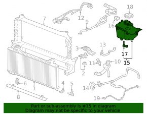 Expansion tank cooling Jaguar F-Pace X761 17-19 AJ126, 2.0d with sensor, without cap