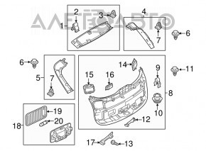 Trunk door trim left Mazda CX-9 16-17 black