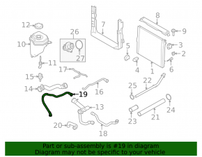 Cooling pipe for automatic transmission radiator right BMW X5 E70 07-13