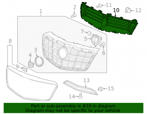 Cadillac CTS 14-3.6 Radiator Deflector Louvers