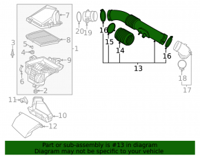 Air duct for Hyundai Santa Fe 24-25 1.6 manifold