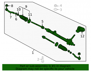 Steering rack Nissan Versa Note 13-19