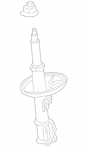 Front right shock absorber assembly for Toyota Sienna 11-14 FWD
