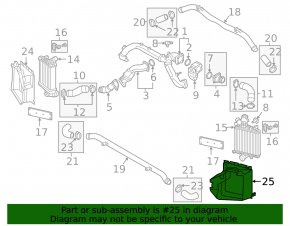 Left intercooler deflector for Audi Q8 19-23 3.0T MHEV