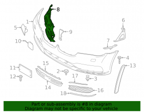 Front bumper frame left BMW 7 G11 G12 16-19