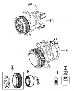 Air Conditioning Compressor Jeep Compass 11-16 2.0 2.4