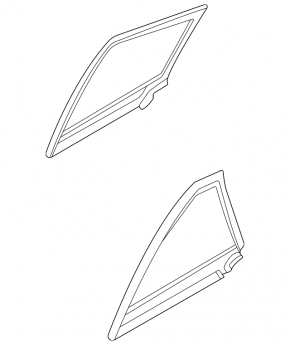 Door glass triangle rear right Subaru Outback 20-23