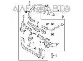 TV panel radiator assembly Nissan Murano z50 03-08