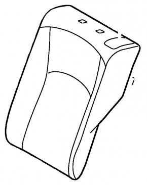 Backrest of the rear row of seats, 2nd row, left, Toyota Prius 50 16-18, gray fabric, dry cleanable