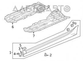 Left threshold Honda Civic XI FE/FL 22- 4d
