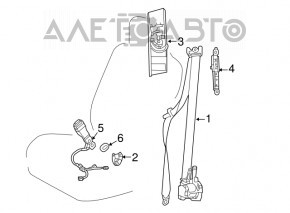 Toyota Rav4 19-25 Black Driver's Seat Belt