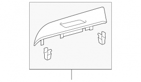 Front right window lift control trim Lexus RX350 RX450h 10-15 dark brown wood, worn, broken mount