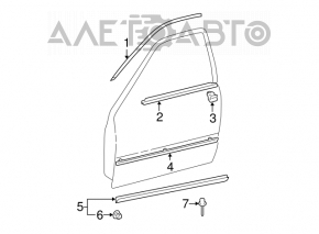 Lexus ES300 ES330 front right side door trim