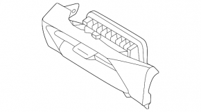 Left front panel air vent deflector Kia EV6 22-24 with black trim