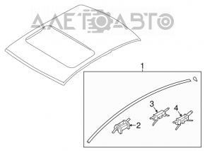 Roof lining left Hyundai Sonata 15-19