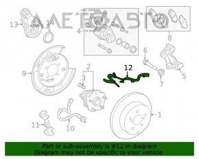 Rear right ABS sensor wire for Lexus RX350 16-22 FWD