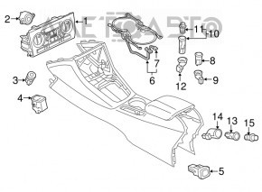 Central locking button Audi Q3 8U 15-18