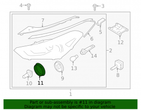 Headlight cover front Hyundai Tucson 16-18 high beam