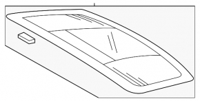 Rear glass of the trunk door Porsche Panamera 14-16 without a wiper, under the button