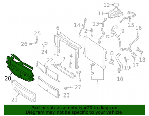 Upper radiator duct for Mercedes X247 GLB 20-26 M260