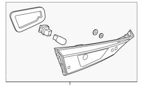 Lamp inner trunk lid left Mazda 3 14-18 BM halogen