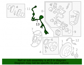Rear right ABS sensor Mazda6 03-08