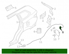 Mitsubishi Outlander 2013 Fuel Door Lock